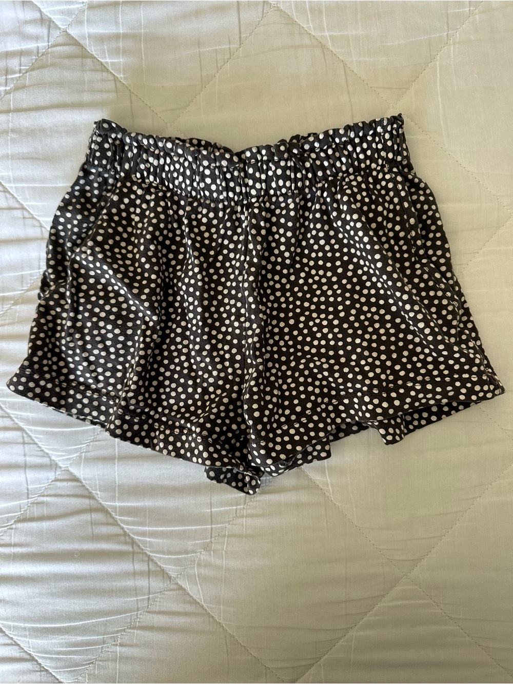 H&M Black and White Polka Dot High Waist Shorts